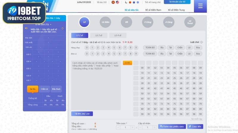 Các loại hình xổ số - lô đề được yêu thích tại I9BET