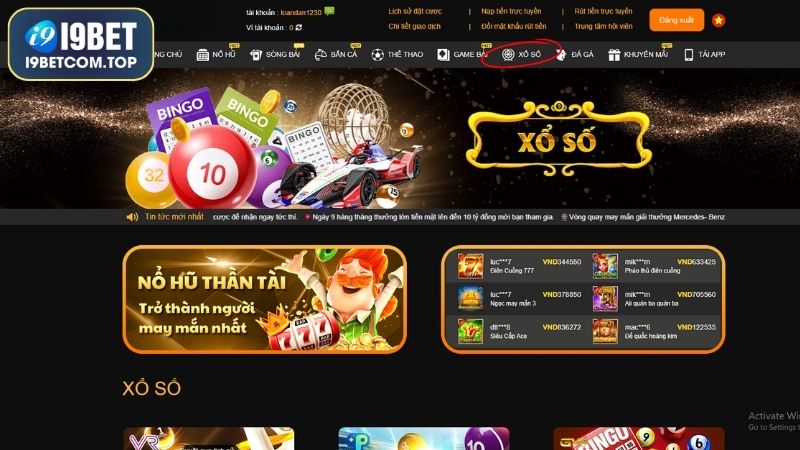 Giới thiệu xổ số I9BET hấp dẫn, trả thưởng cực khủng